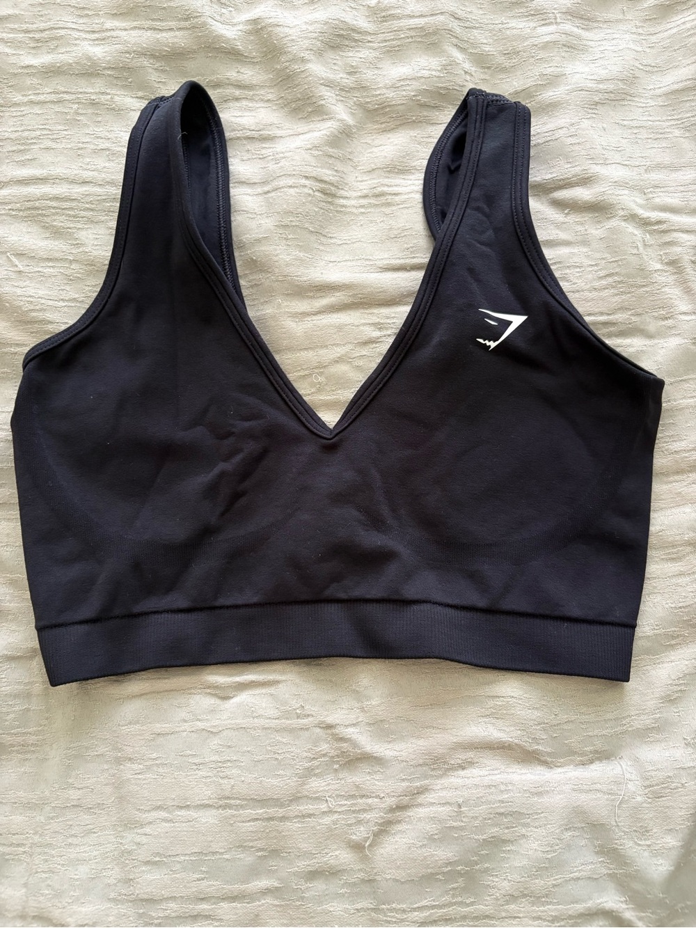 Gymshark Black Deep V Sports Bra